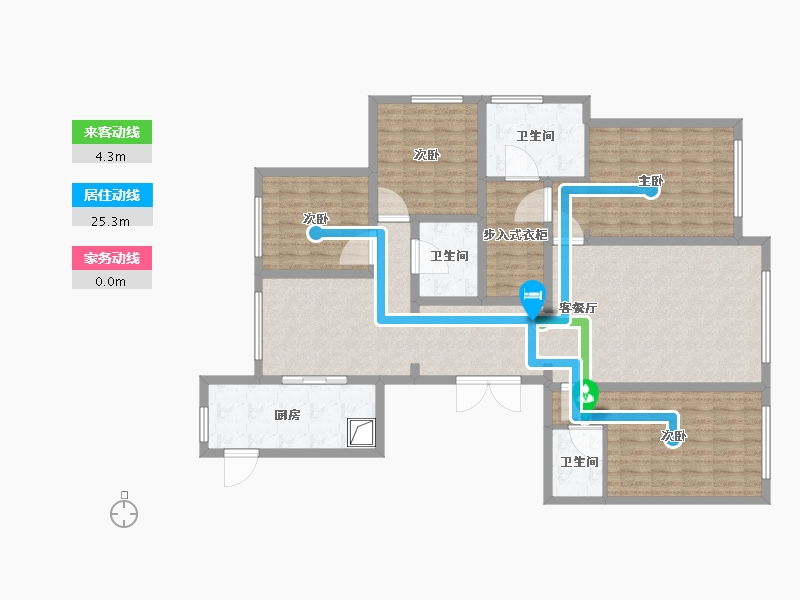 辽宁省-大连市-葵英街52号-144.00-户型库-动静线