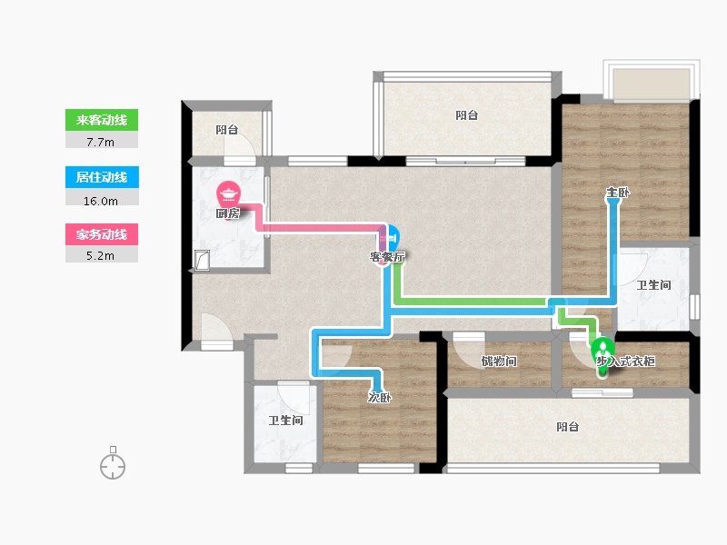 四川省-宜宾市-绿地外滩公馆-92.50-户型库-动静线