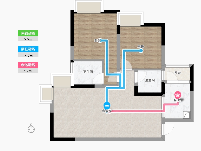 四川省-成都市-西岸观邸-90.00-户型库-动静线