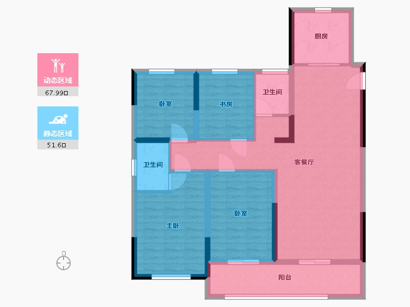 山东省-莱芜市-兴宇凤栖台-107.00-户型库-动静分区