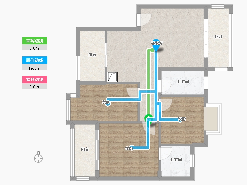 湖北省-武汉市-梅苑鑫庭-83.20-户型库-动静线