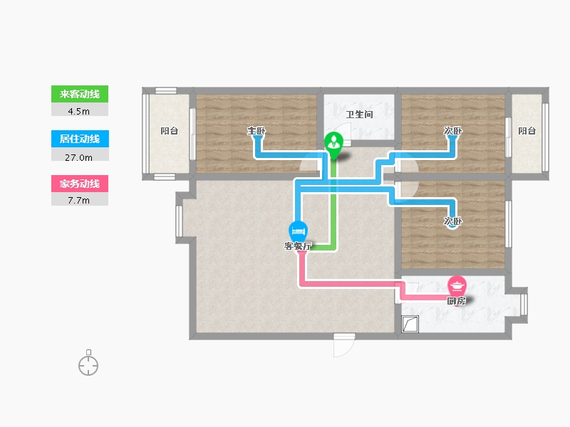 河北省-石家庄市-省委宿舍-120.00-户型库-动静线