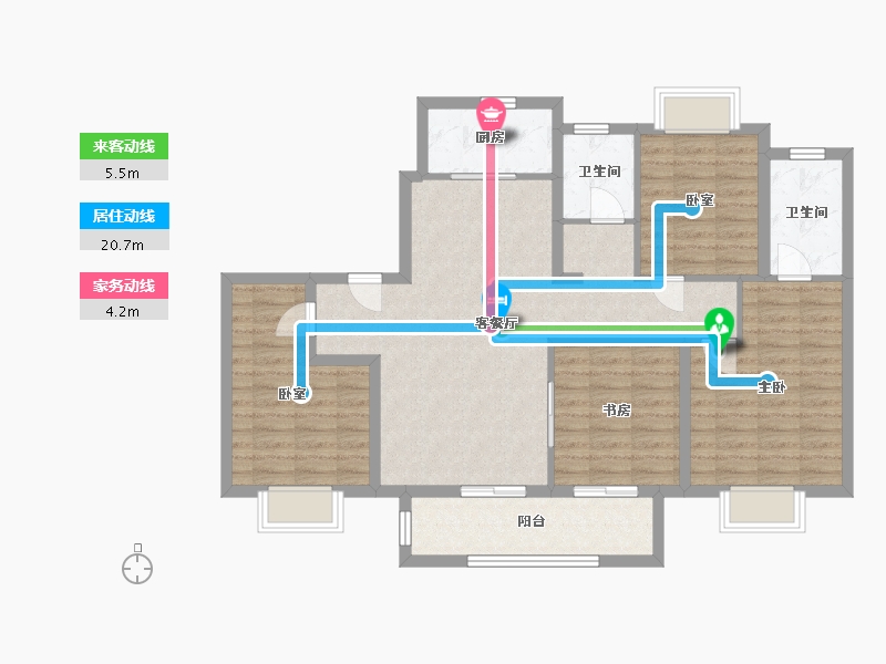 江苏省-南京市-华侨天域-102.40-户型库-动静线