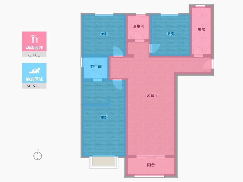 山西省-晋城市-金华苑-114.93-户型库-动静分区