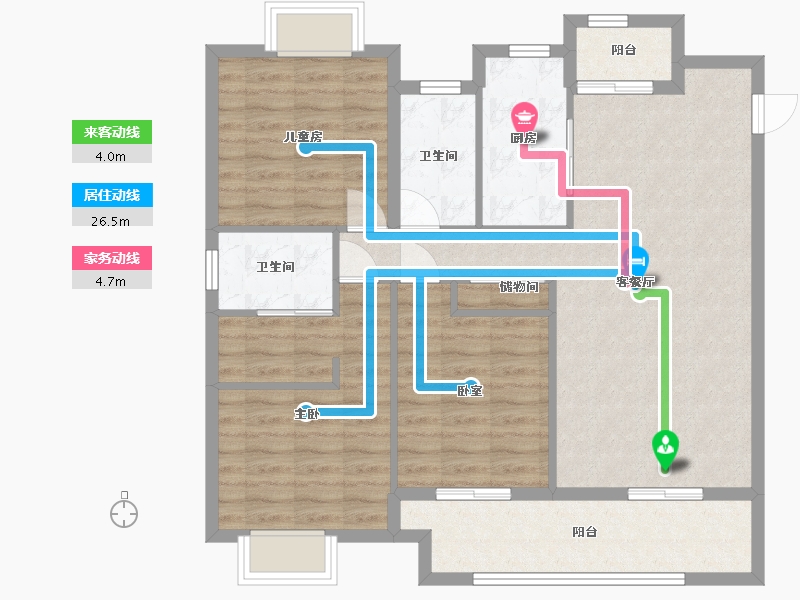 江西省-南昌市-绿地朝阳中心-108.00-户型库-动静线