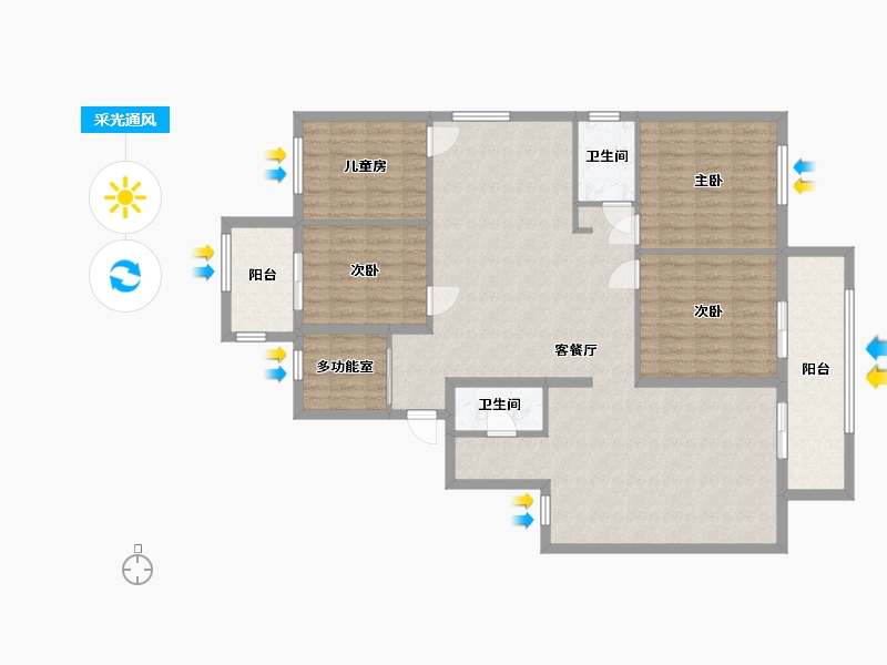 福建省-福州市-卓越未来之星-120.00-户型库-采光通风