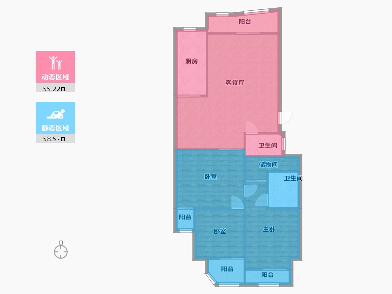 山东省-济南市-三箭如意苑-110.00-户型库-动静分区