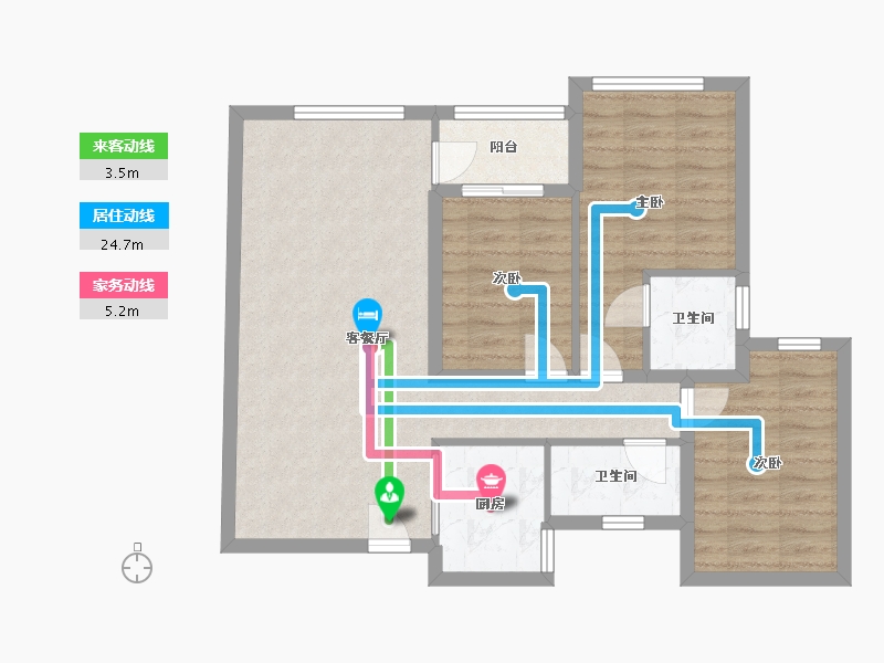 福建省-福州市-名城紫金轩-91.00-户型库-动静线