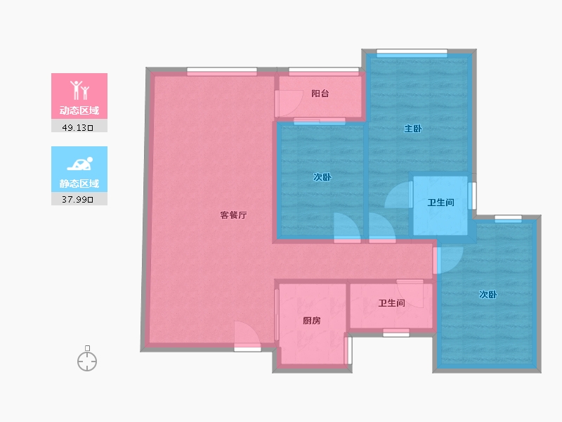 福建省-福州市-名城紫金轩-91.00-户型库-动静分区