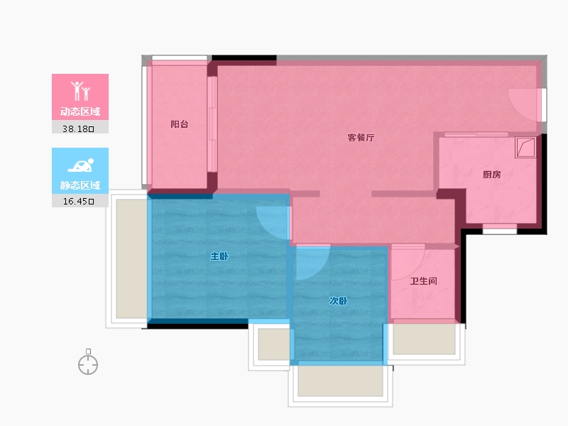 广东省-深圳市-凤桐苑-51.88-户型库-动静分区