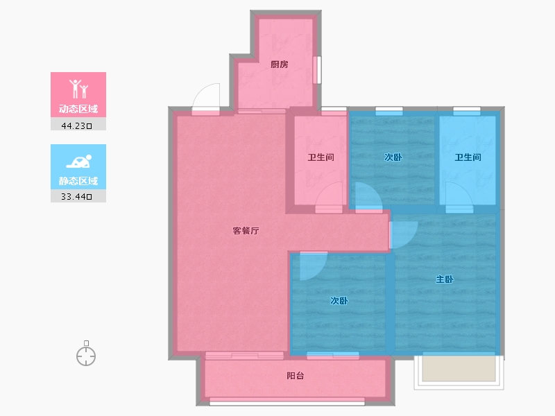 山西省-晋中市-通建融创城-81.60-户型库-动静分区