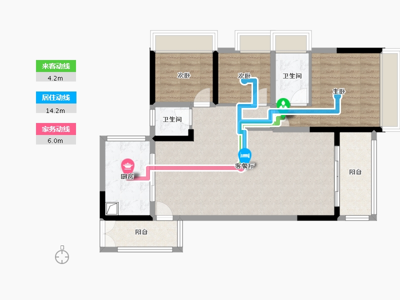 广东省-湛江市-宏业熙园-96.00-户型库-动静线