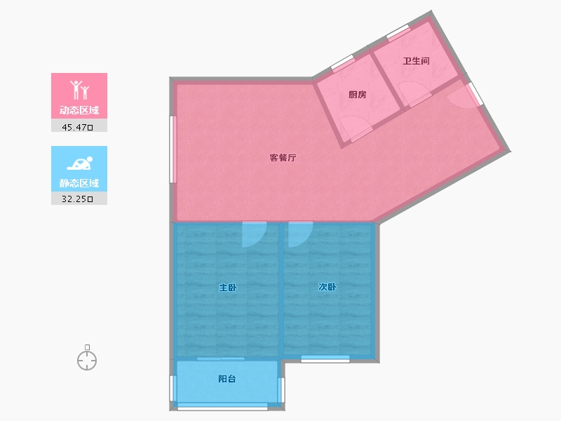 湖北省-武汉市-武车四村-77.00-户型库-动静分区