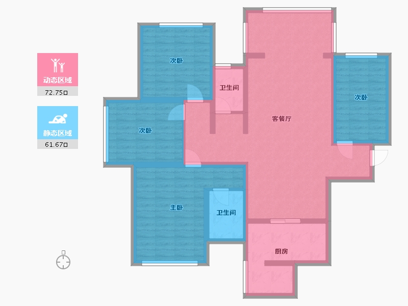 广西壮族自治区-钦州市-正元及第尊府-112.00-户型库-动静分区