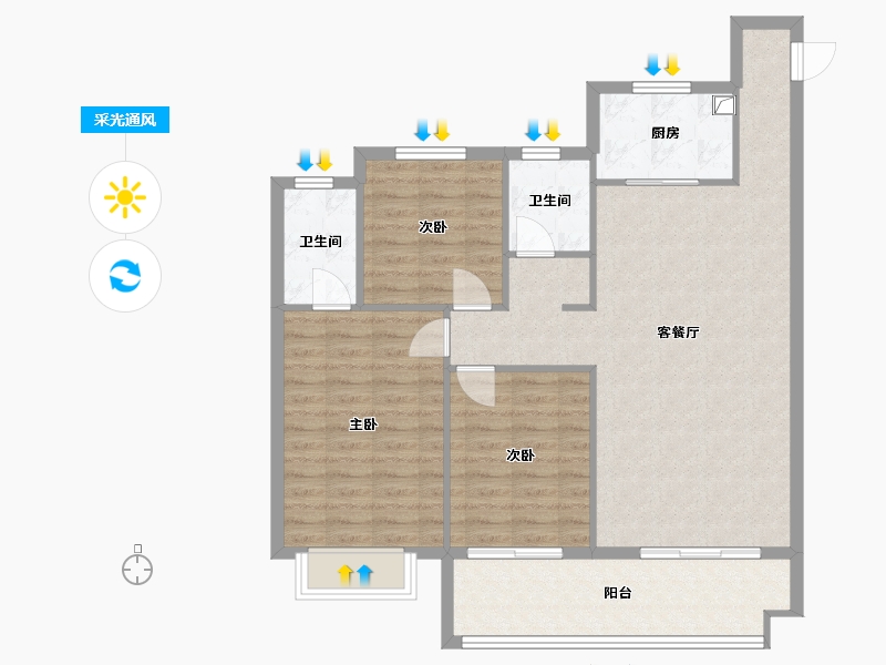 河南省-焦作市-征云美好生家园-98.01-户型库-采光通风