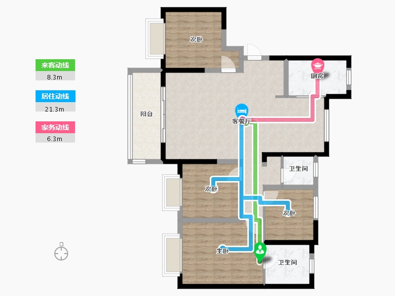 陕西省-渭南市-汉华原上-116.00-户型库-动静线