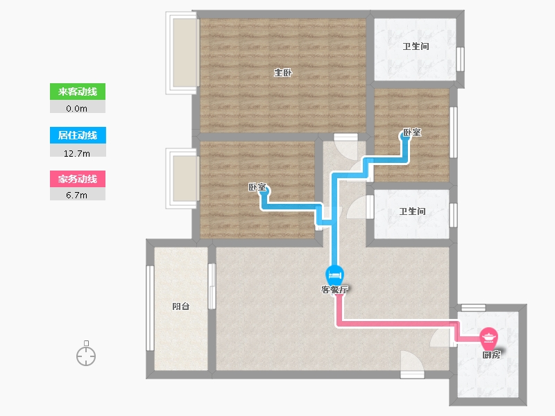 江苏省-苏州市-古宫新村三期-96.00-户型库-动静线