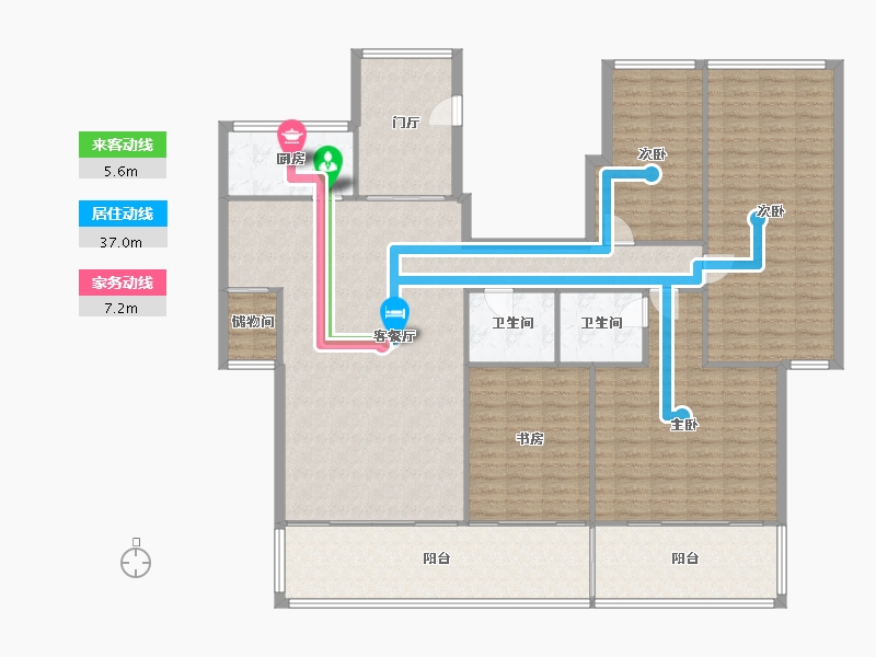 河南省-郑州市-新城-110.40-户型库-动静线