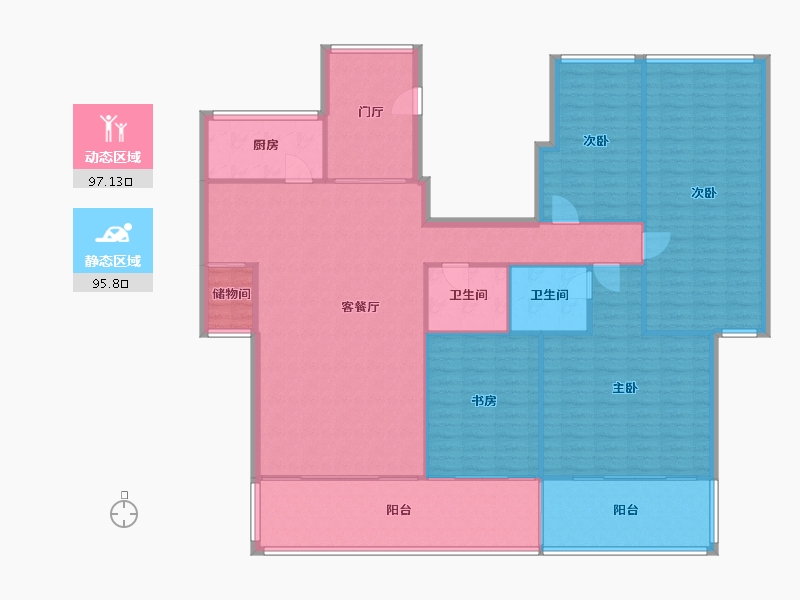 河南省-郑州市-新城-110.40-户型库-动静分区