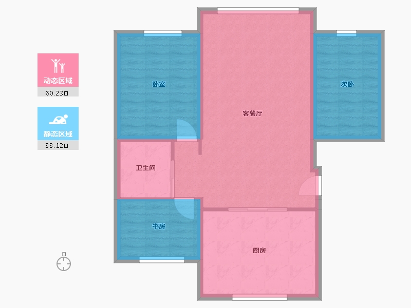 黑龙江省-佳木斯市-北辰名郡-96.80-户型库-动静分区