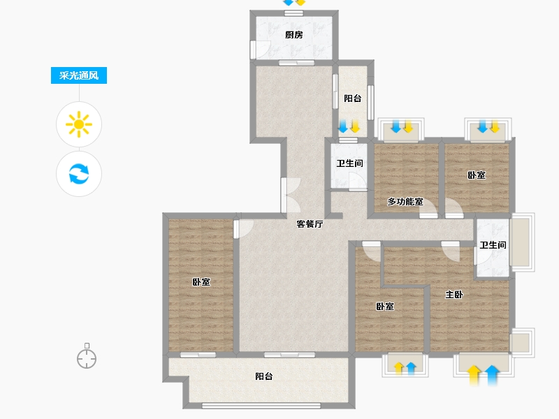 江西省-萍乡市-润达府-144.50-户型库-采光通风