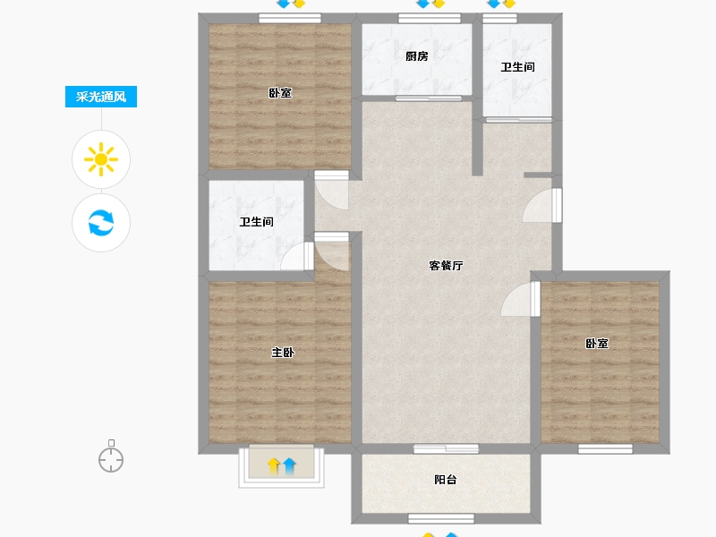 河南省-鹤壁市-御金湾-99.18-户型库-采光通风