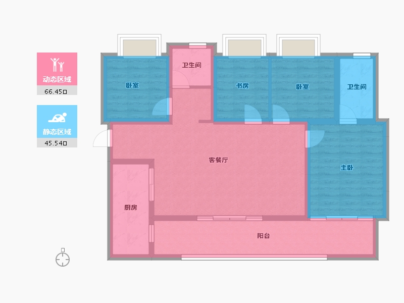 贵州省-贵阳市-融创城-100.00-户型库-动静分区