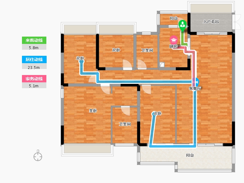 广东省-惠州市-方直珑湖湾-147.31-户型库-动静线