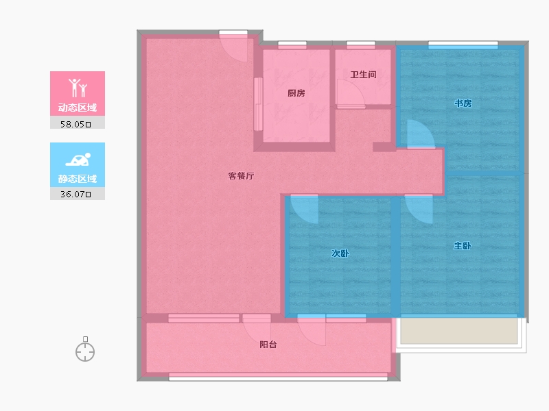 山东省-济宁市-龙城坤园-83.20-户型库-动静分区