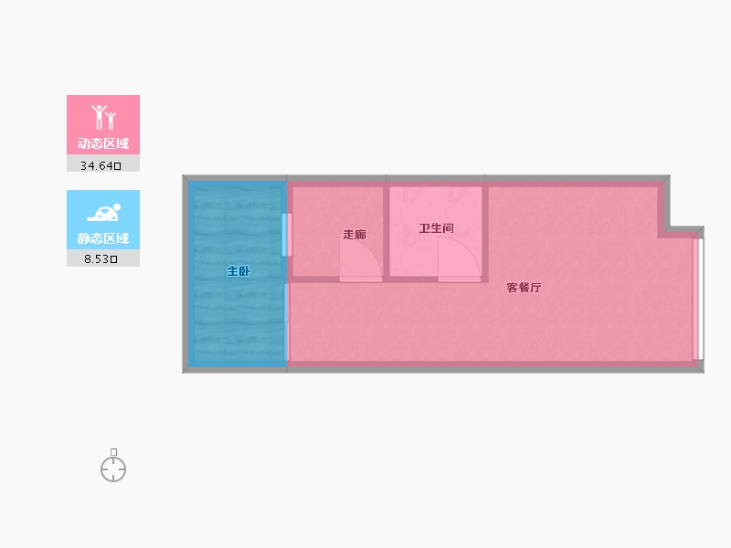 浙江省-杭州市-海伦堡星座-38.40-户型库-动静分区