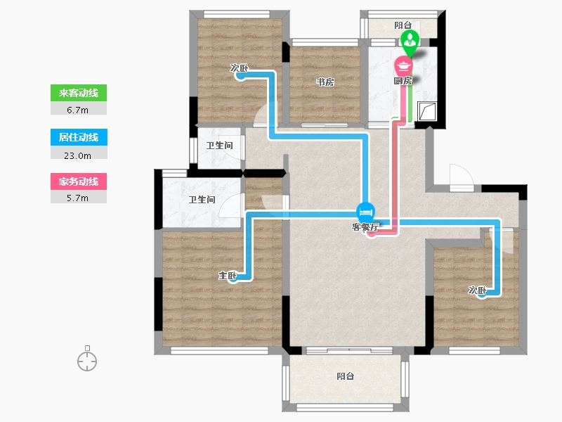 四川省-绵阳市-领地观江府-92.00-户型库-动静线