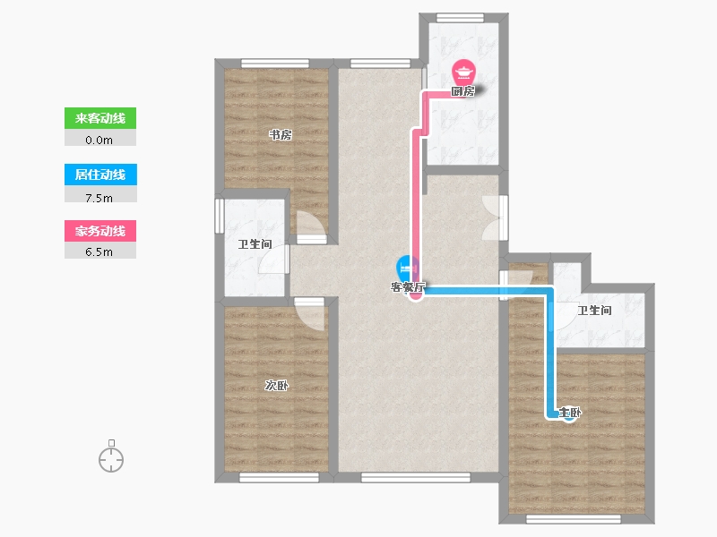 内蒙古自治区-赤峰市-中唐富山嘉苑-C区D区-109.00-户型库-动静线