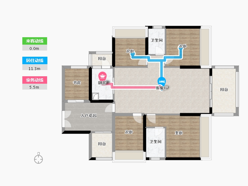 广西壮族自治区-贵港市-迎宾华府-105.82-户型库-动静线