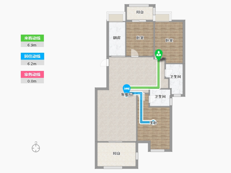 福建省-厦门市-碧海蓝天-119.03-户型库-动静线