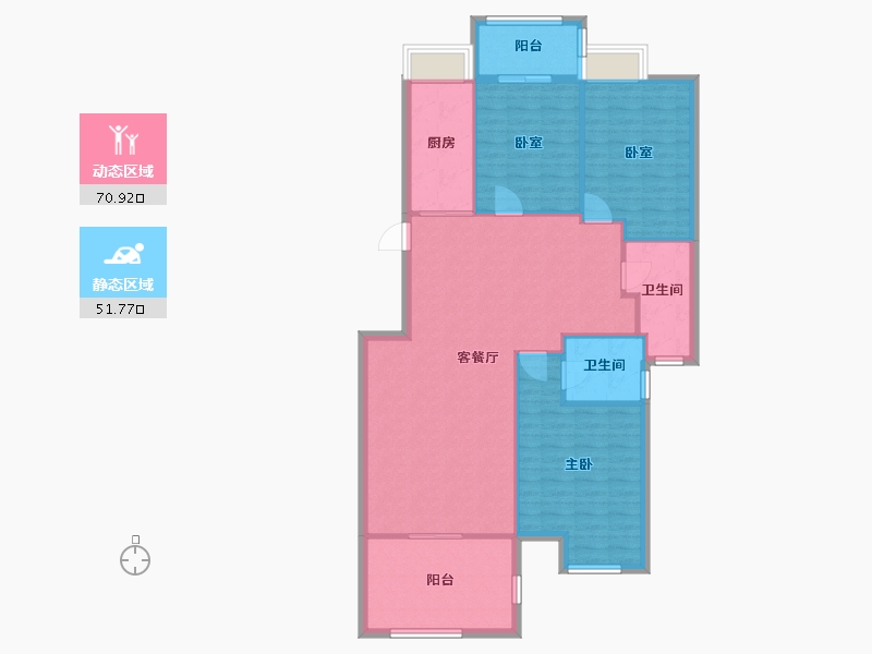 福建省-厦门市-碧海蓝天-119.03-户型库-动静分区