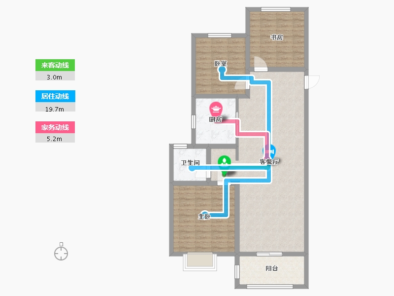 江苏省-宿迁市-奥园誉湖书院-95.00-户型库-动静线