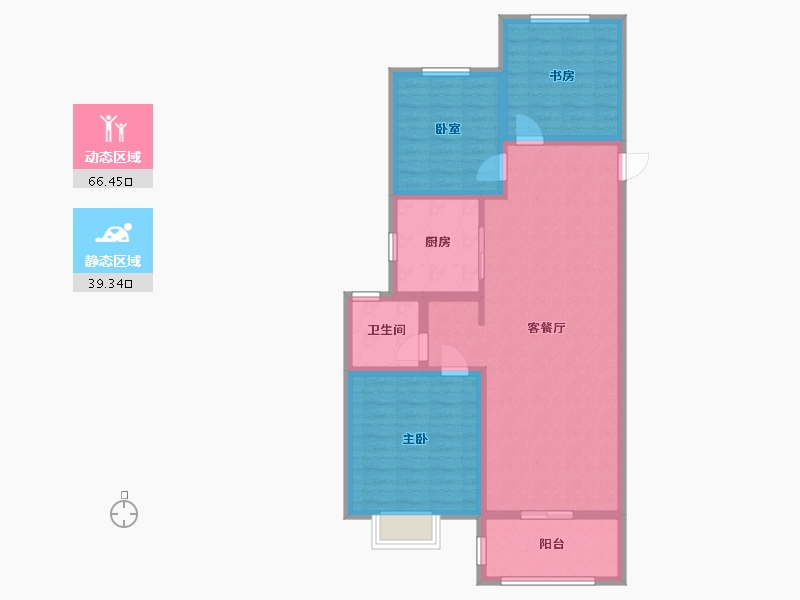 江苏省-宿迁市-奥园誉湖书院-95.00-户型库-动静分区