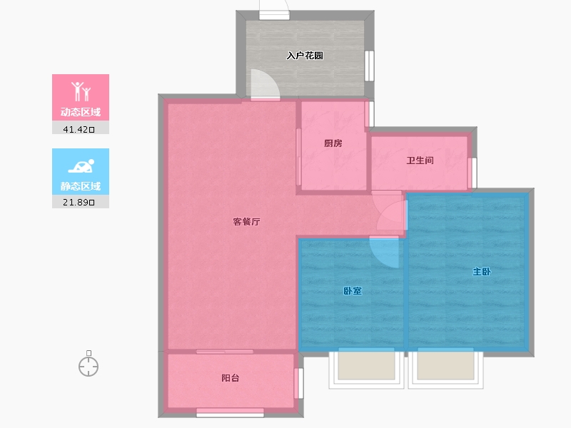 广东省-惠州市-五月花花园-64.00-户型库-动静分区