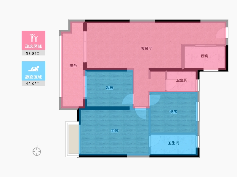 陕西省-咸阳市-兴平小区-90.00-户型库-动静分区