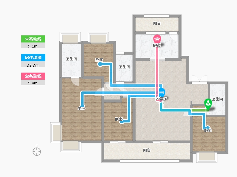 江苏省-苏州市-建发缦云-149.05-户型库-动静线