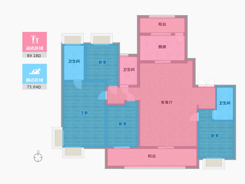 江苏省-苏州市-建发缦云-149.05-户型库-动静分区