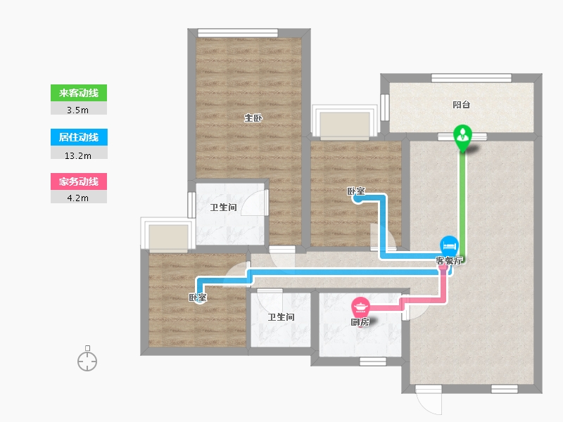 湖北省-黄冈市-蕲春府-86.40-户型库-动静线