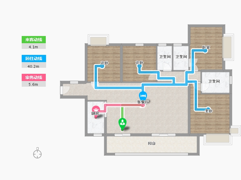 广西壮族自治区-梧州市-泰基帝景湾-128.00-户型库-动静线