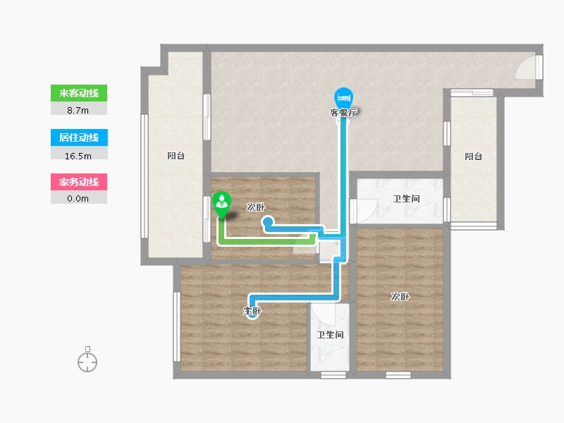 广西壮族自治区-河池市-豪门时代-104.00-户型库-动静线