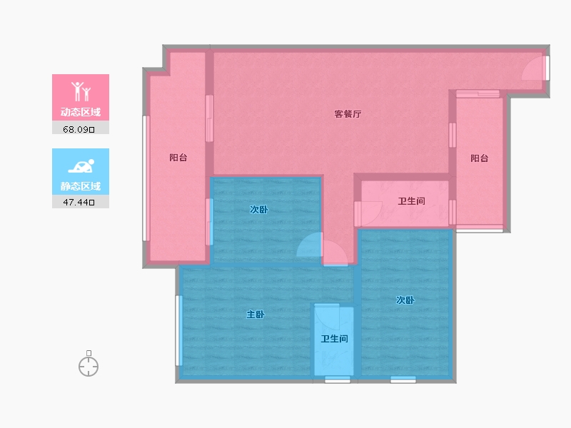 广西壮族自治区-河池市-豪门时代-104.00-户型库-动静分区