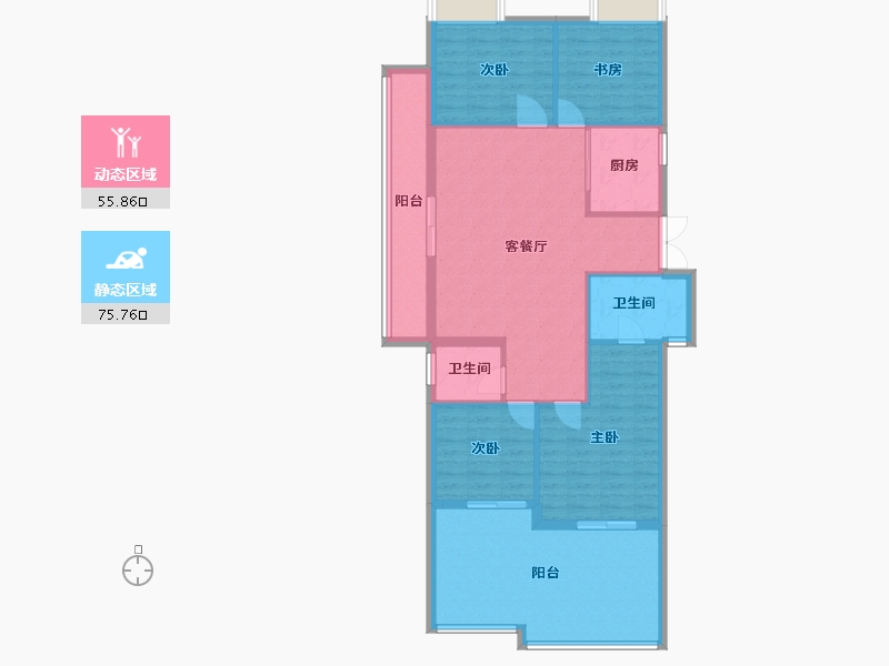 福建省-福州市-中建元亨府-120.00-户型库-动静分区