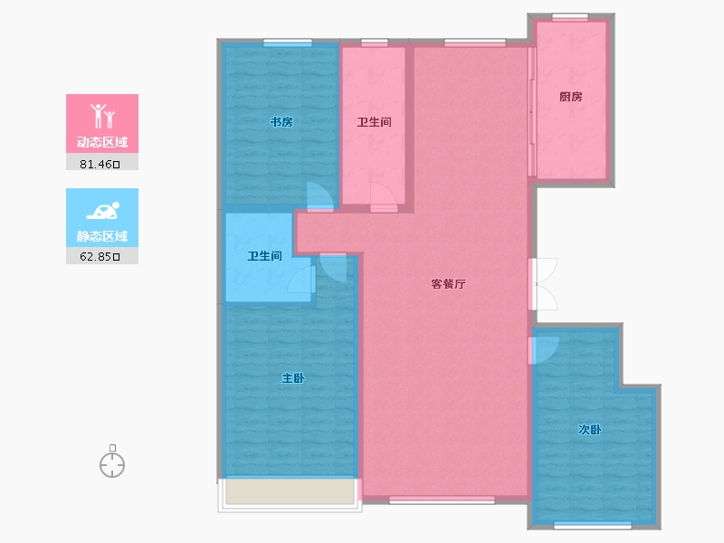 内蒙古自治区-锡林郭勒盟-文豪世家-132.00-户型库-动静分区