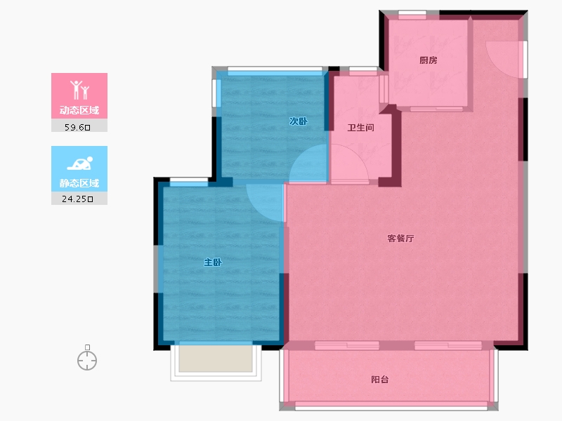 安徽省-合肥市-华地伟星龙川时代-76.00-户型库-动静分区