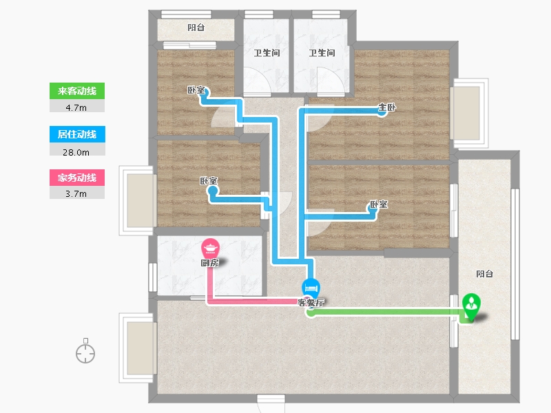 福建省-龙岩市-城发壹品望郡-99.20-户型库-动静线