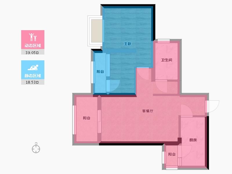 广东省-深圳市-壹城中心-53.52-户型库-动静分区